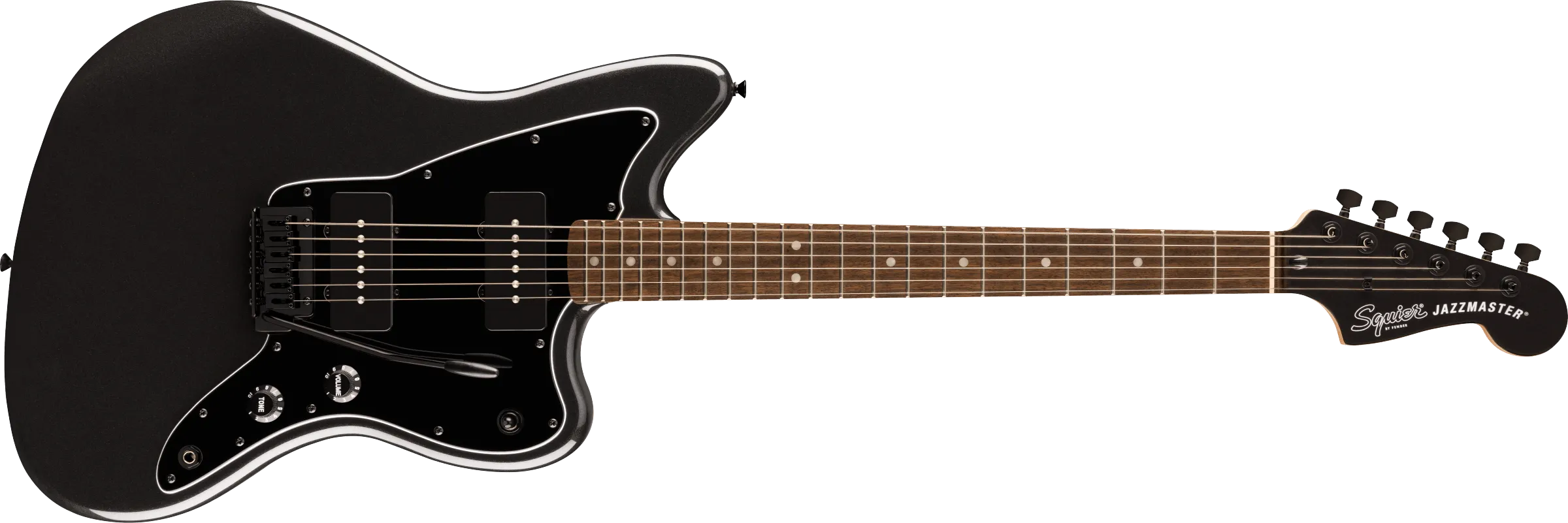 Squier  FSR Affinity Series Jazzmaster Black Hardware, Matching Headstock, Metallic Black