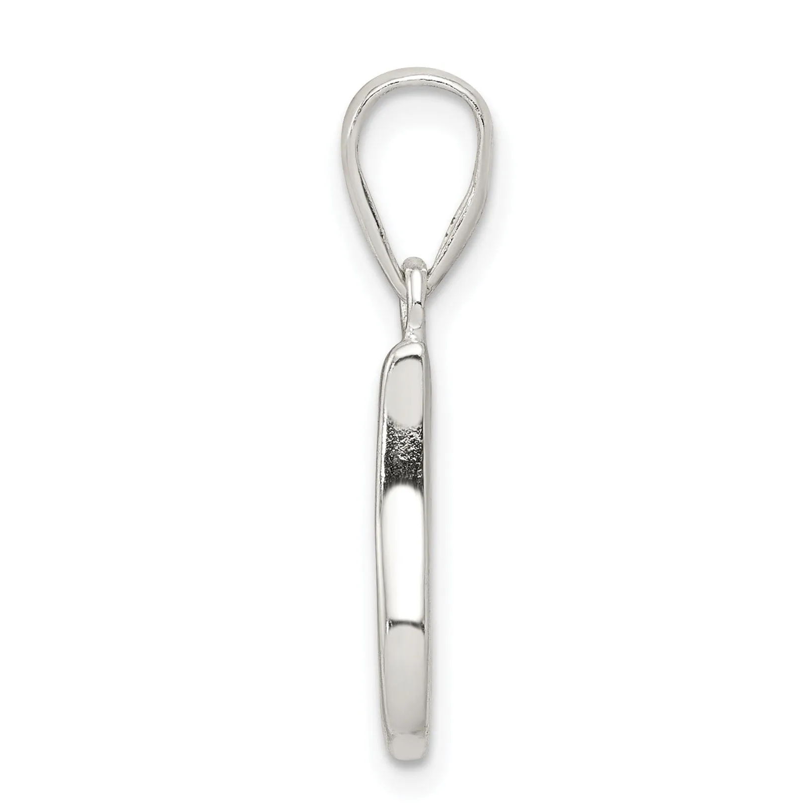 Sterling Silver Polished Initial I Pendant