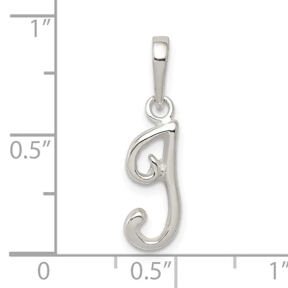 Sterling Silver Polished Initial I Pendant