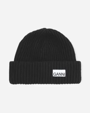 Structured Rib Beanie - Black