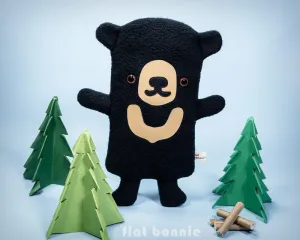 Sun Bear plush stuffed animal - Handmade Sun Bear soft toy doll