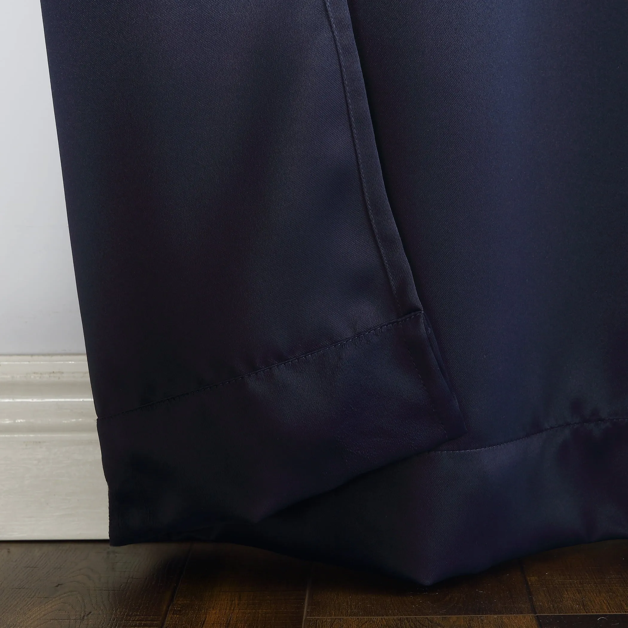 Sun Zero Nolan Energy Efficient Blackout Grommet Curtain Panel, 40"X95", Navy
