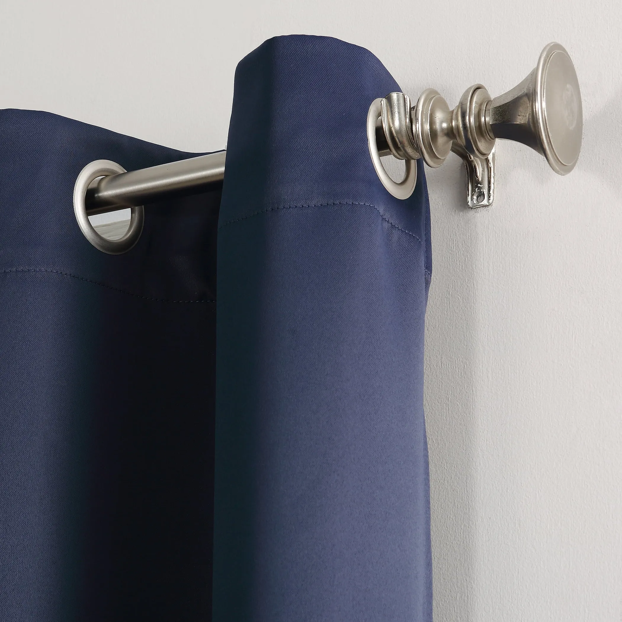 Sun Zero Nolan Energy Efficient Blackout Grommet Curtain Panel, 40"X95", Navy