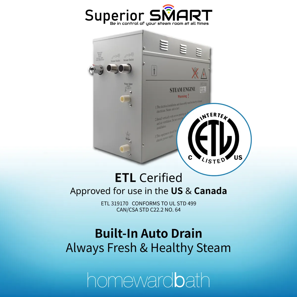 Superior Smart Steam Generator (WiFi) 12kw