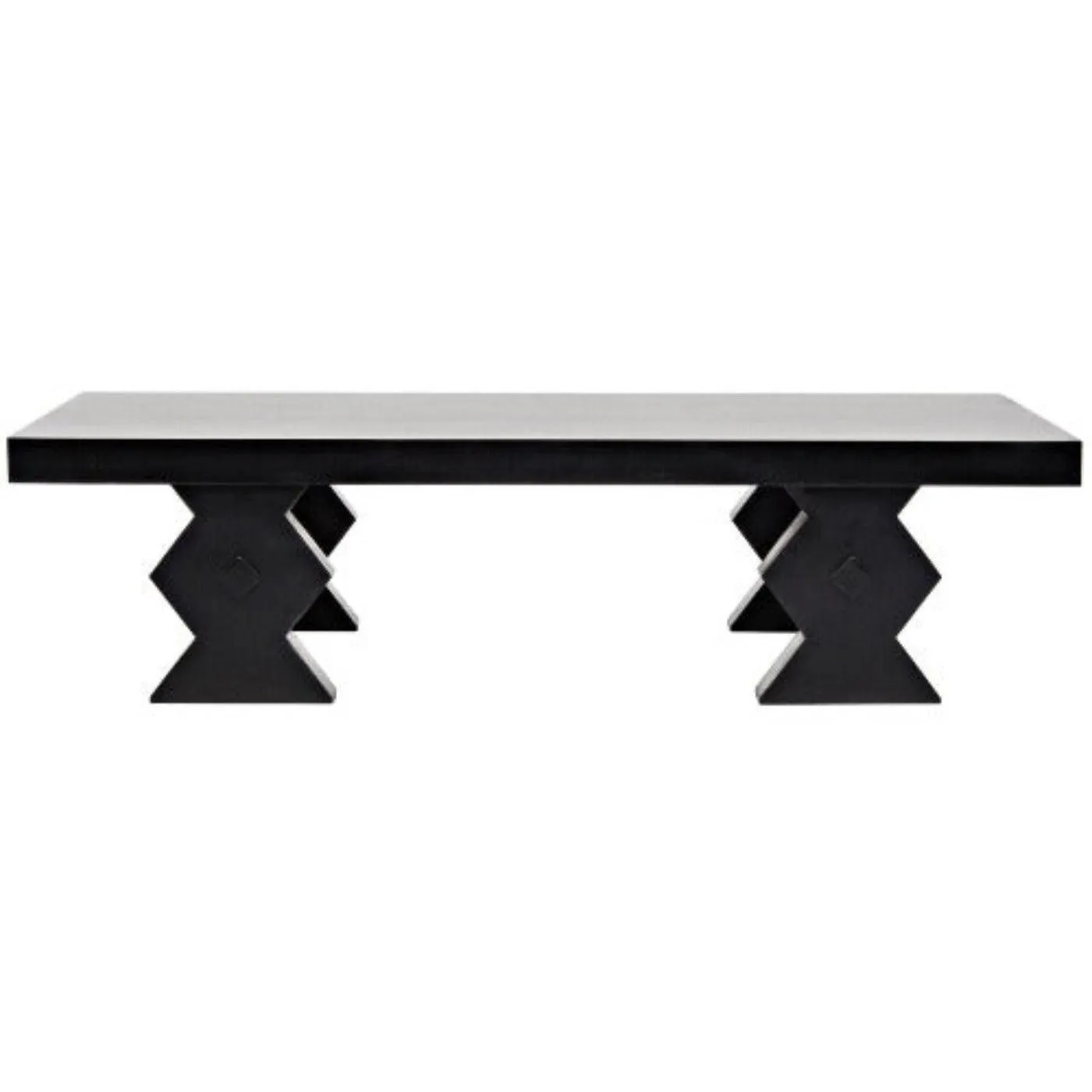 Suzu Coffee Table, Hand Rubbed Black
