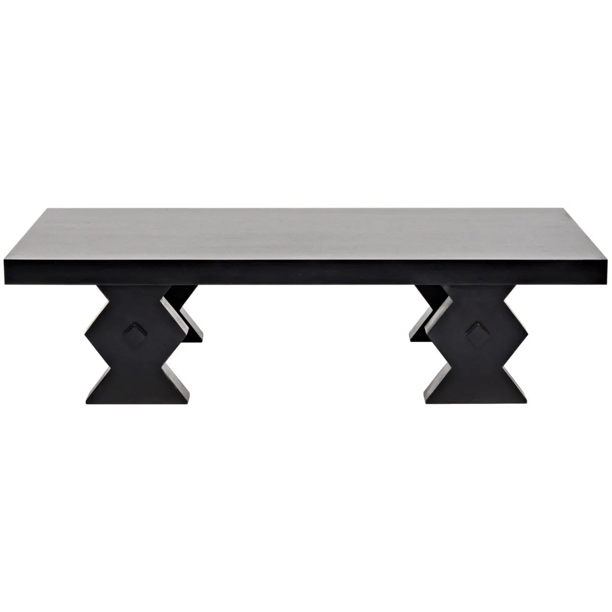 Suzu Coffee Table, Hand Rubbed Black