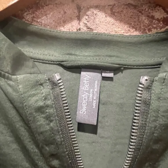 Sweaty Betty Green Bomber Jacket Size Small