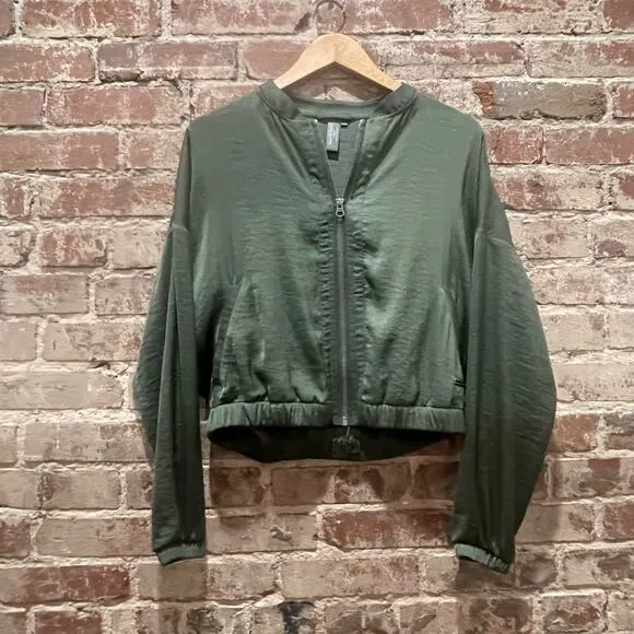 Sweaty Betty Green Bomber Jacket Size Small
