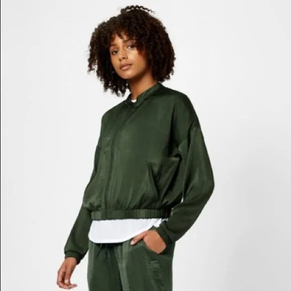 Sweaty Betty Green Bomber Jacket Size Small