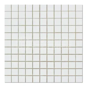 Thassos White Greek Marble 1 X 1 Mosaic Tile, Polished