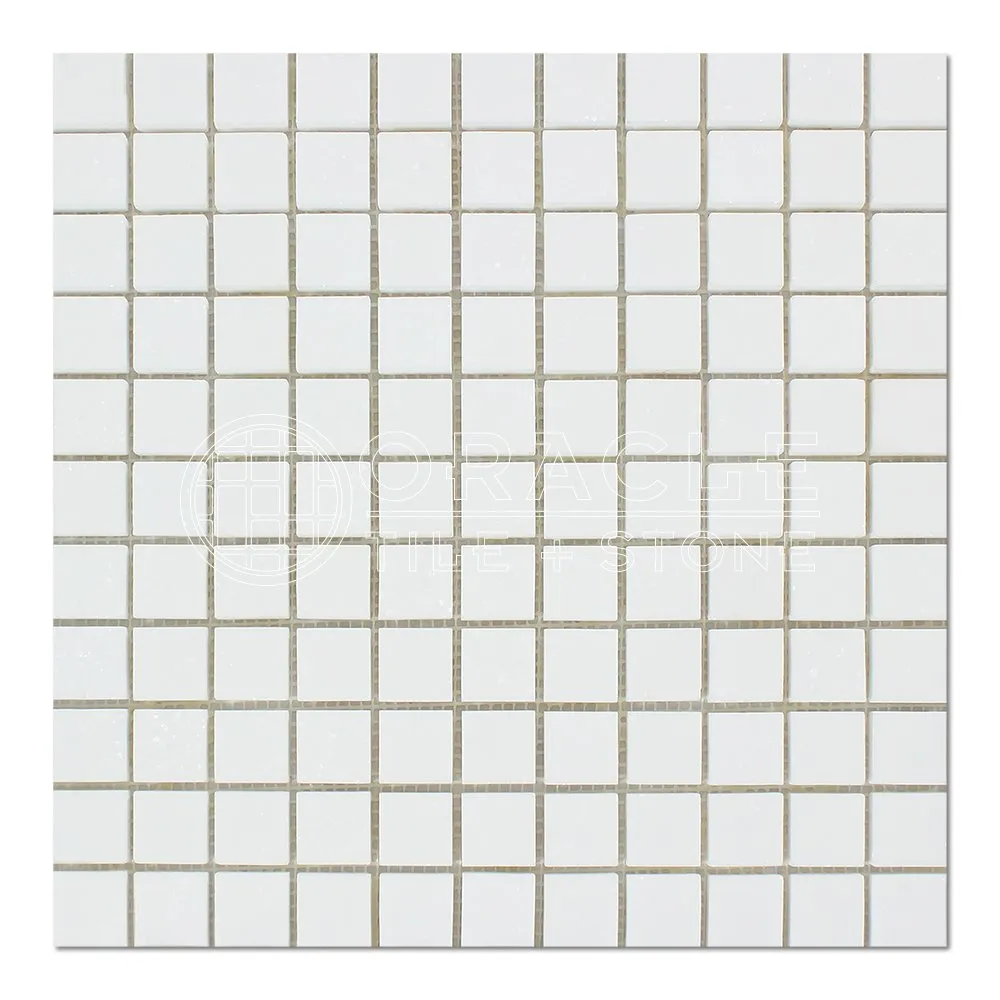 Thassos White Greek Marble 1 X 1 Mosaic Tile, Polished