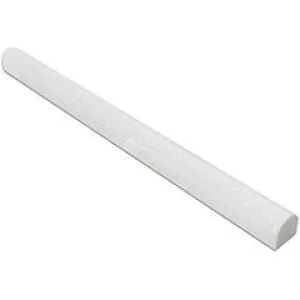 Thassos White Greek Marble 3/4 X 12 Bullnose Liner, HONED