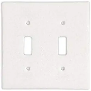 Thassos White Marble Switch Plate Cover, Polished (2 TOGGLE)