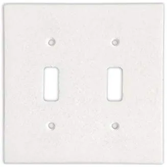 Thassos White Marble Switch Plate Cover, Polished (2 TOGGLE)