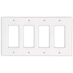 Thassos White Marble Switch Plate Cover, Polished (4 ROCKER)