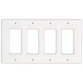 Thassos White Marble Switch Plate Cover, Polished (4 ROCKER)