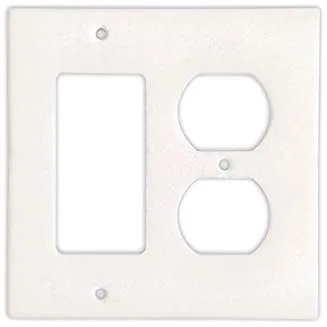 Thassos White Marble Switch Plate Cover, Polished (ROCKER DUPLEX)