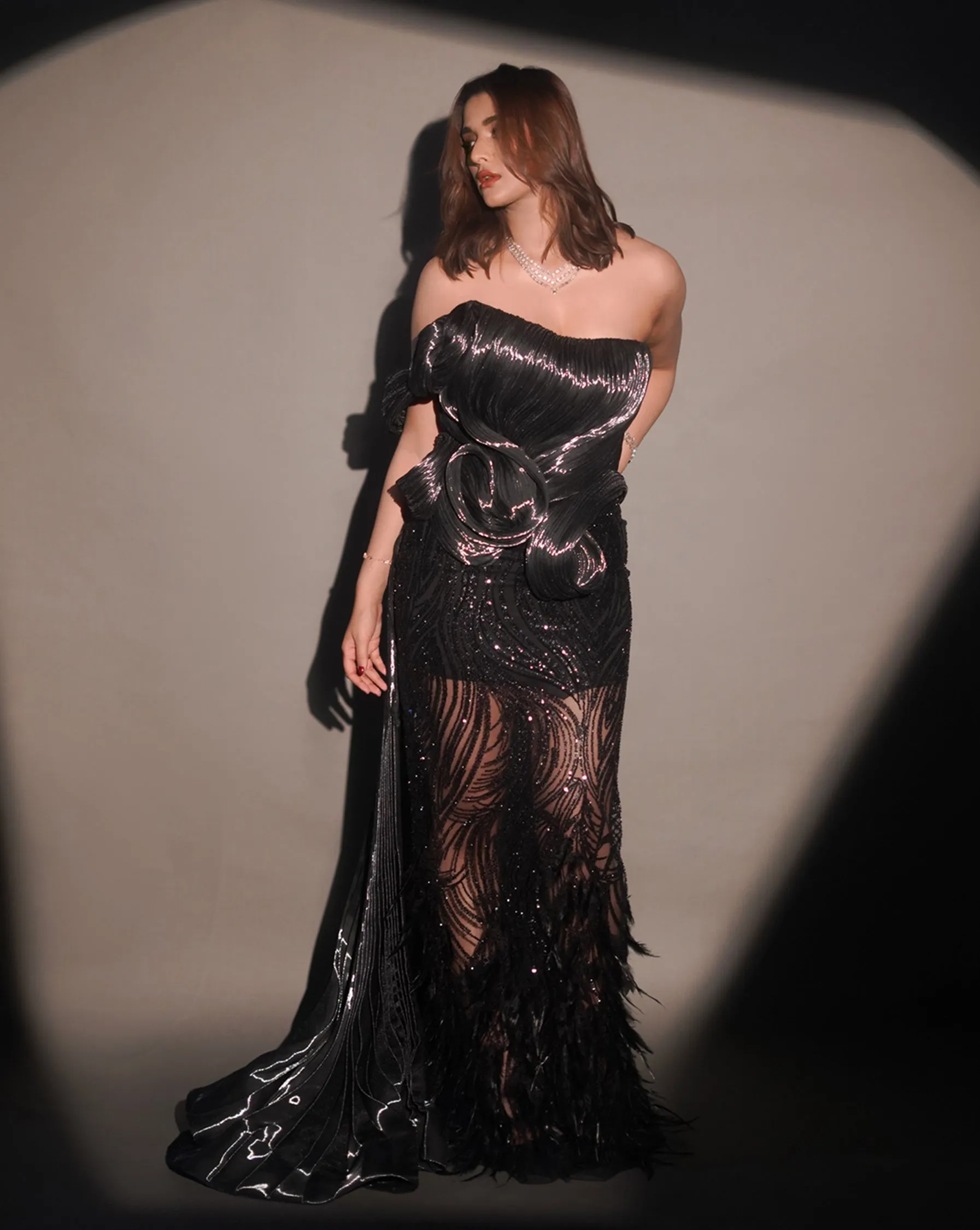 The Black Structured Gown