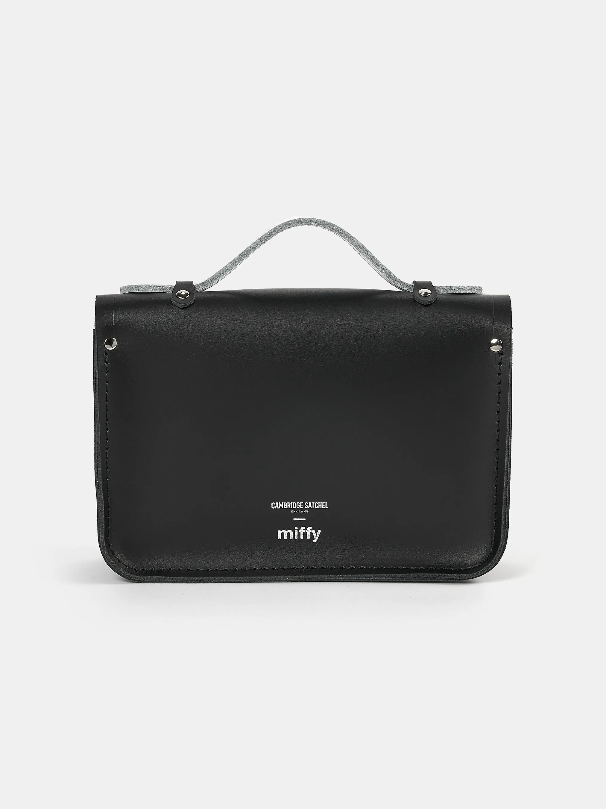 The Peekaboo Miffy Mini Satchel - Black & Brilliant White