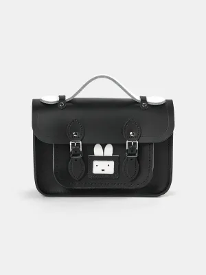 The Peekaboo Miffy Mini Satchel - Black & Brilliant White