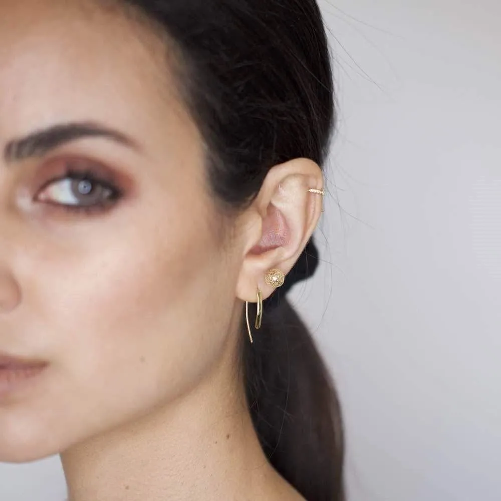 Threader Gold Earring