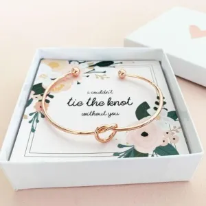 Tie the Knot Bridesmaid Proposal Bracelet