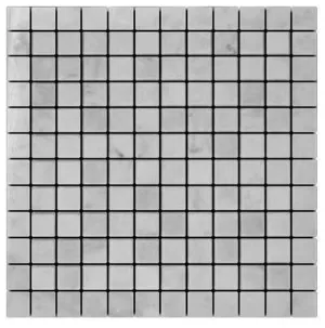 Tilefornia Italian Carrara White Marble 1" X 1" Mosaic Tile Polished/Honed