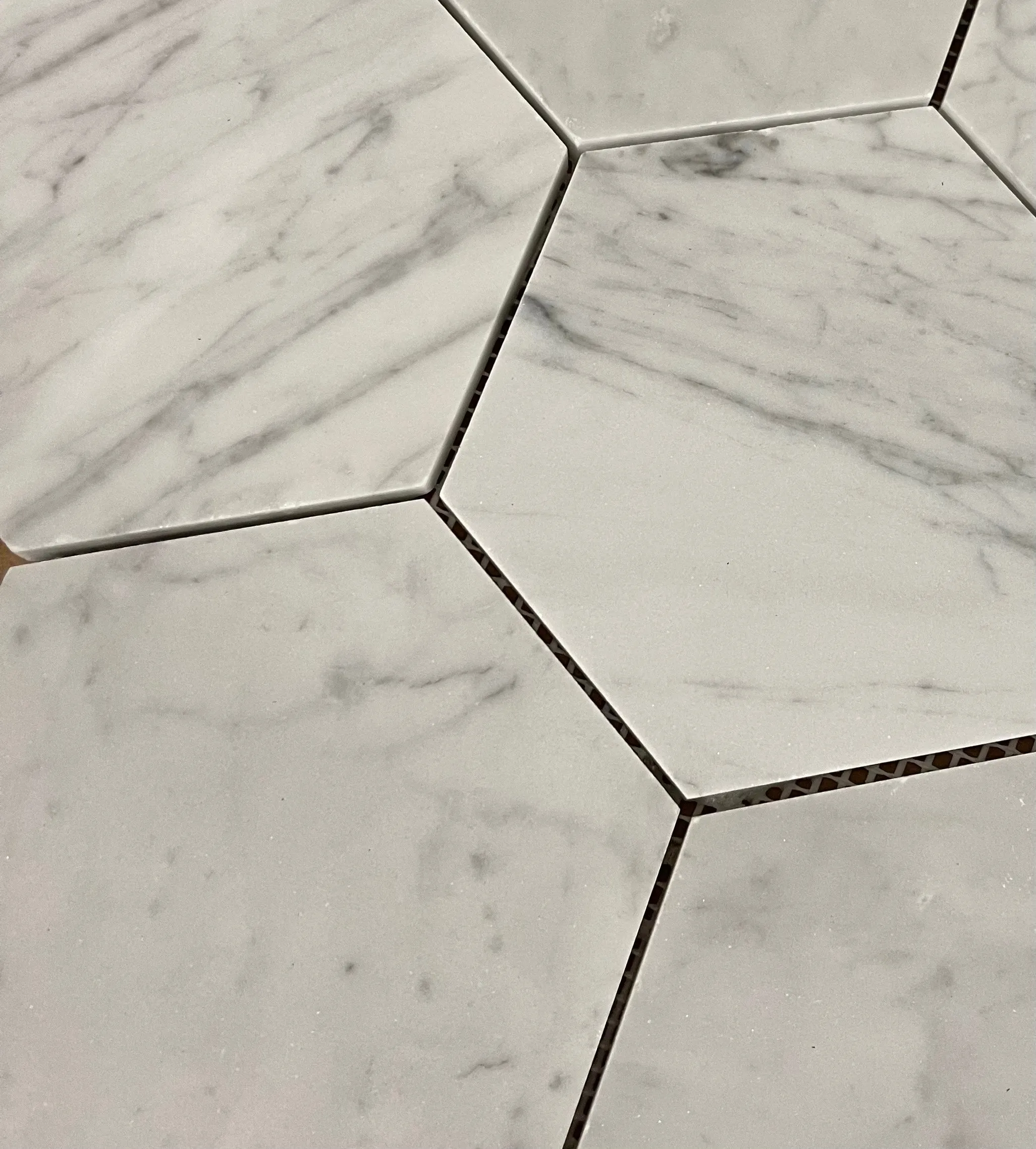 Tilefornia Italian Carrara White Marble 5" Hexagon Mosaic Tile Polished/Honed