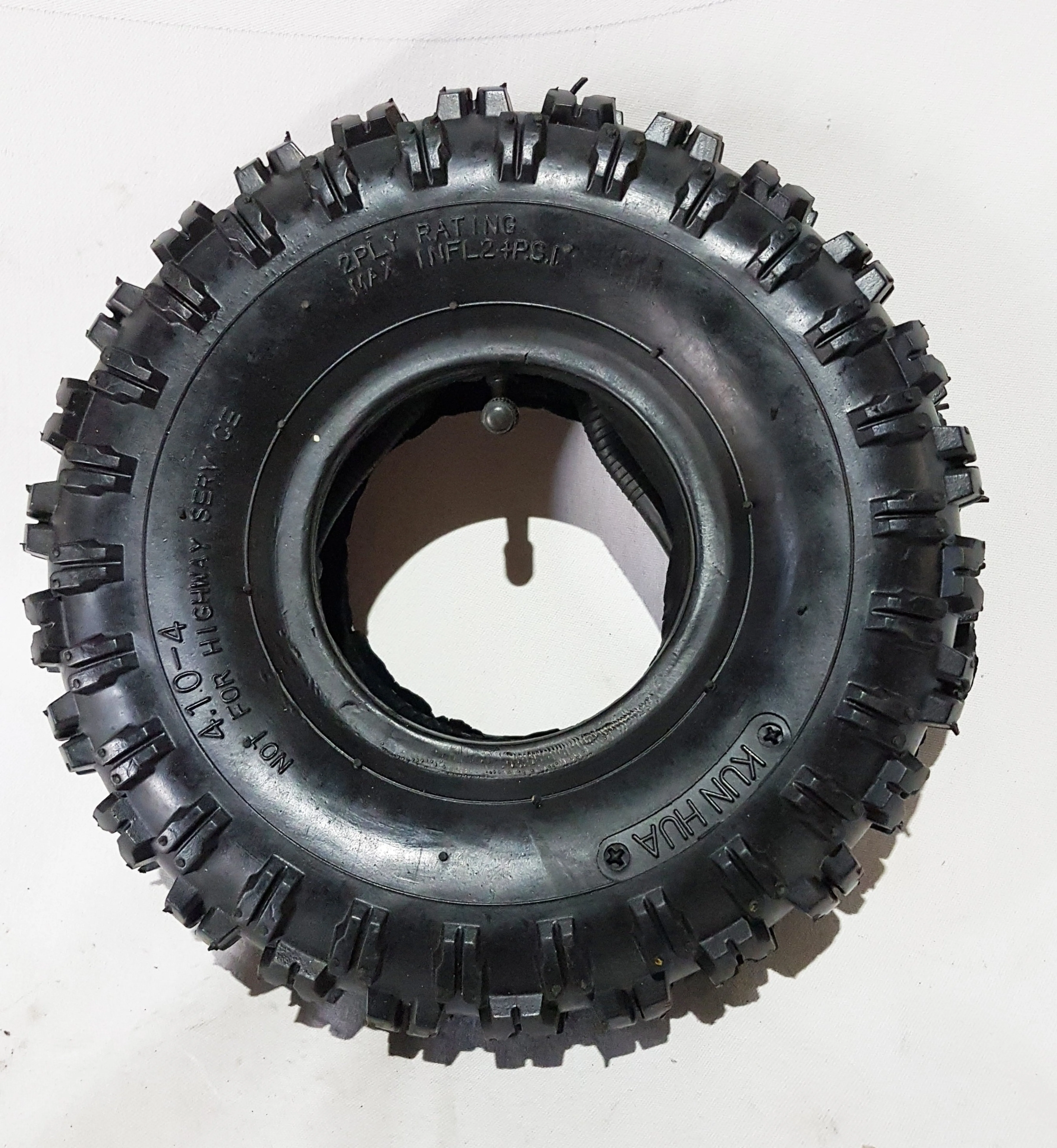 TMQ11 STORM MINI QUAD BIKE TYRE 4.10-4 WITH INNER TUBE FOR 49CC MINI QUAD BIKE