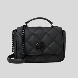 Tory Burch Willa Mini Top Handle Black Gun Bag