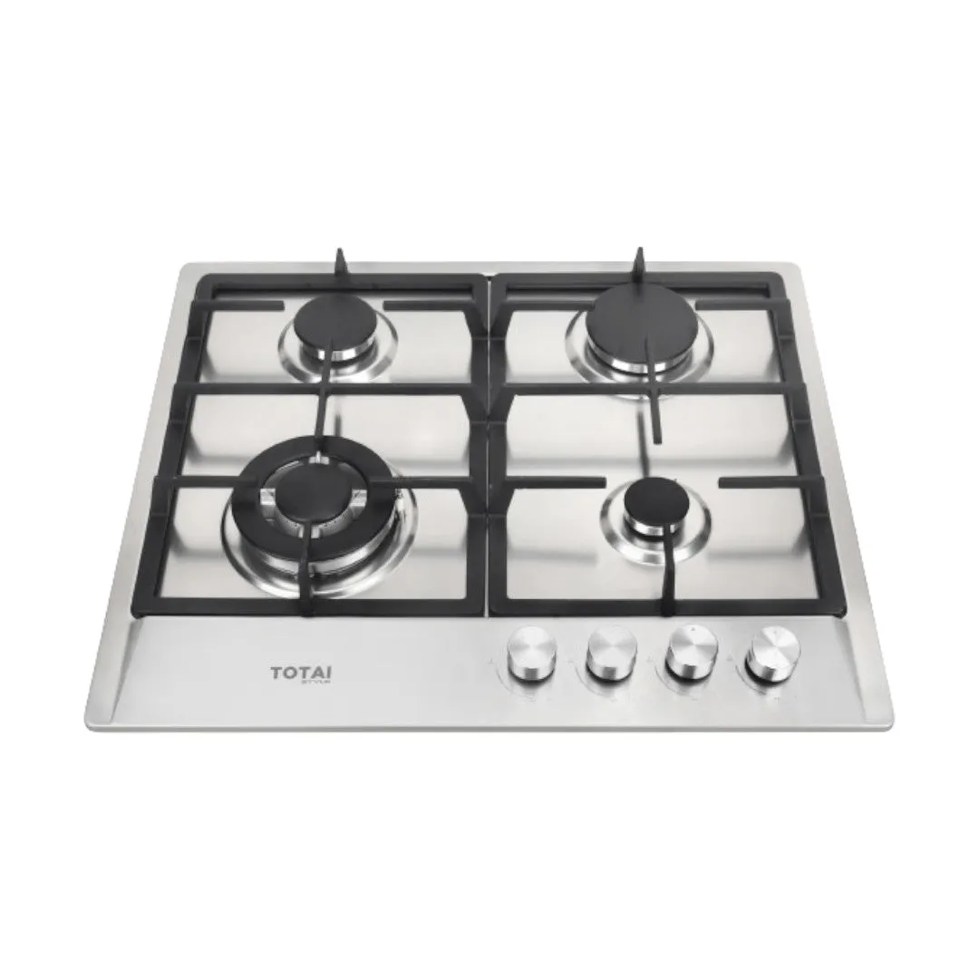 Totai 60cm Stainless Steel 4 Burner Gas Hob 03/TS4BNR-SS