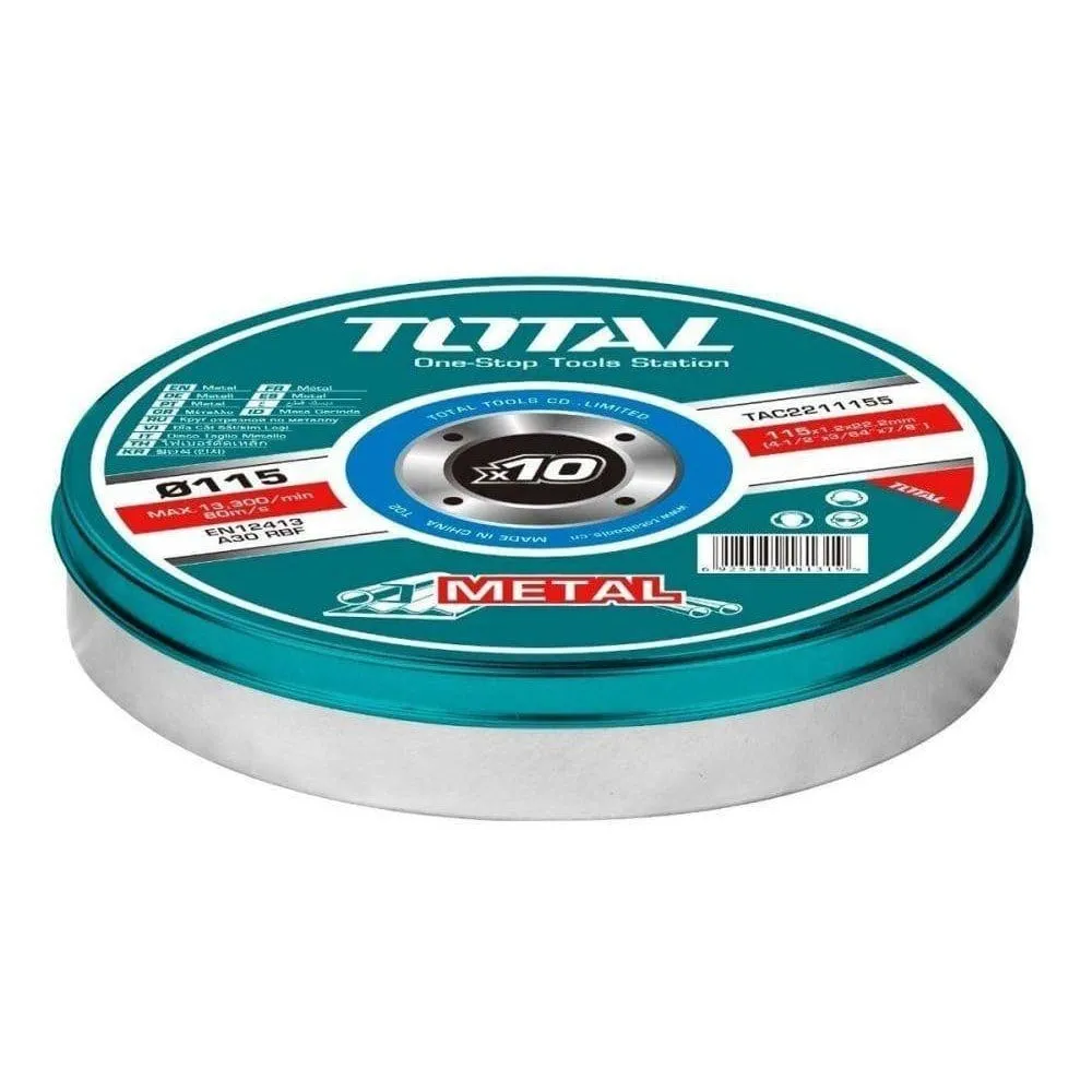 Total Abrasive Metal Cutting Disc 4.5" Set - TAC2211155