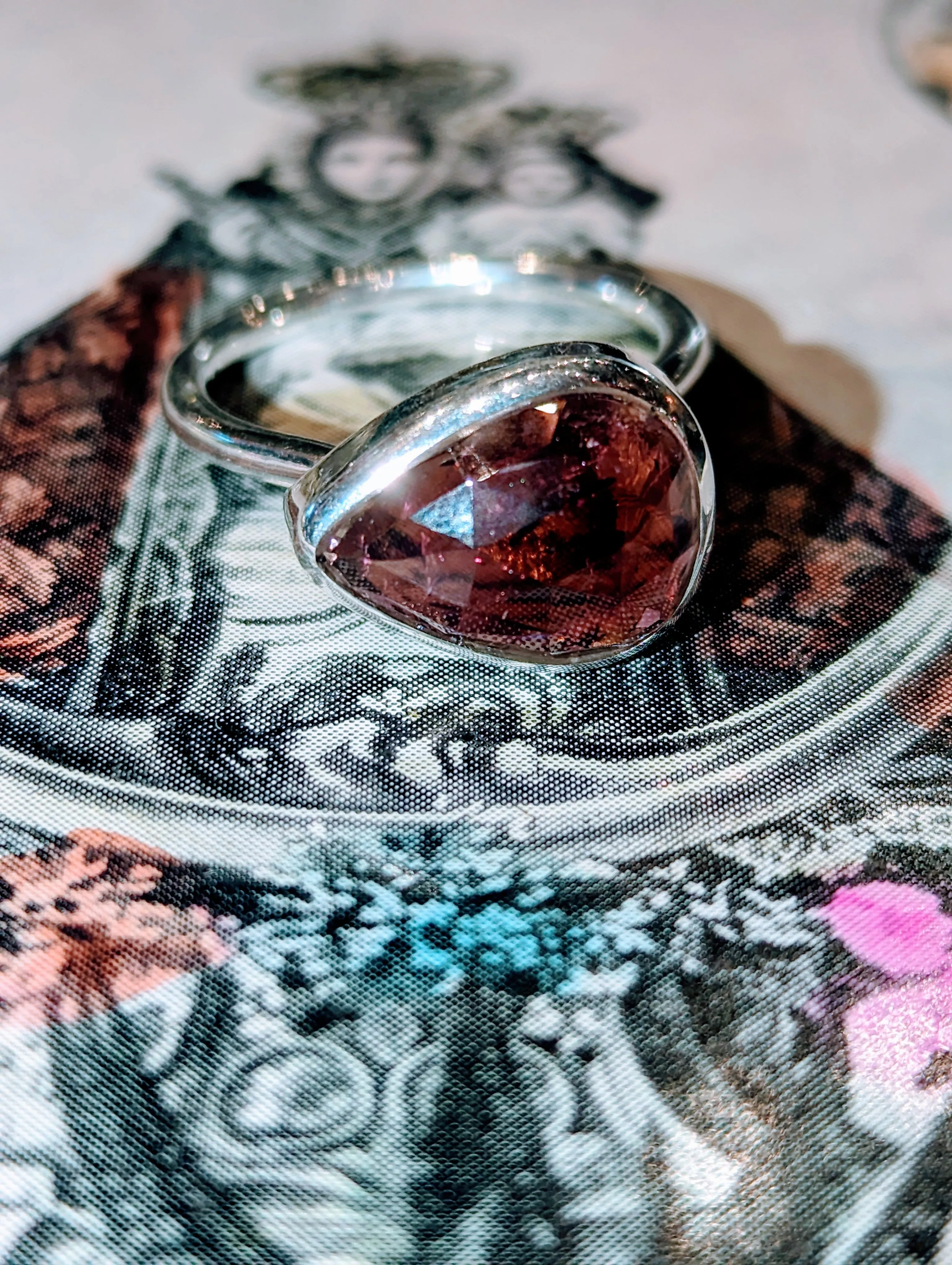 Tourmalines in silver