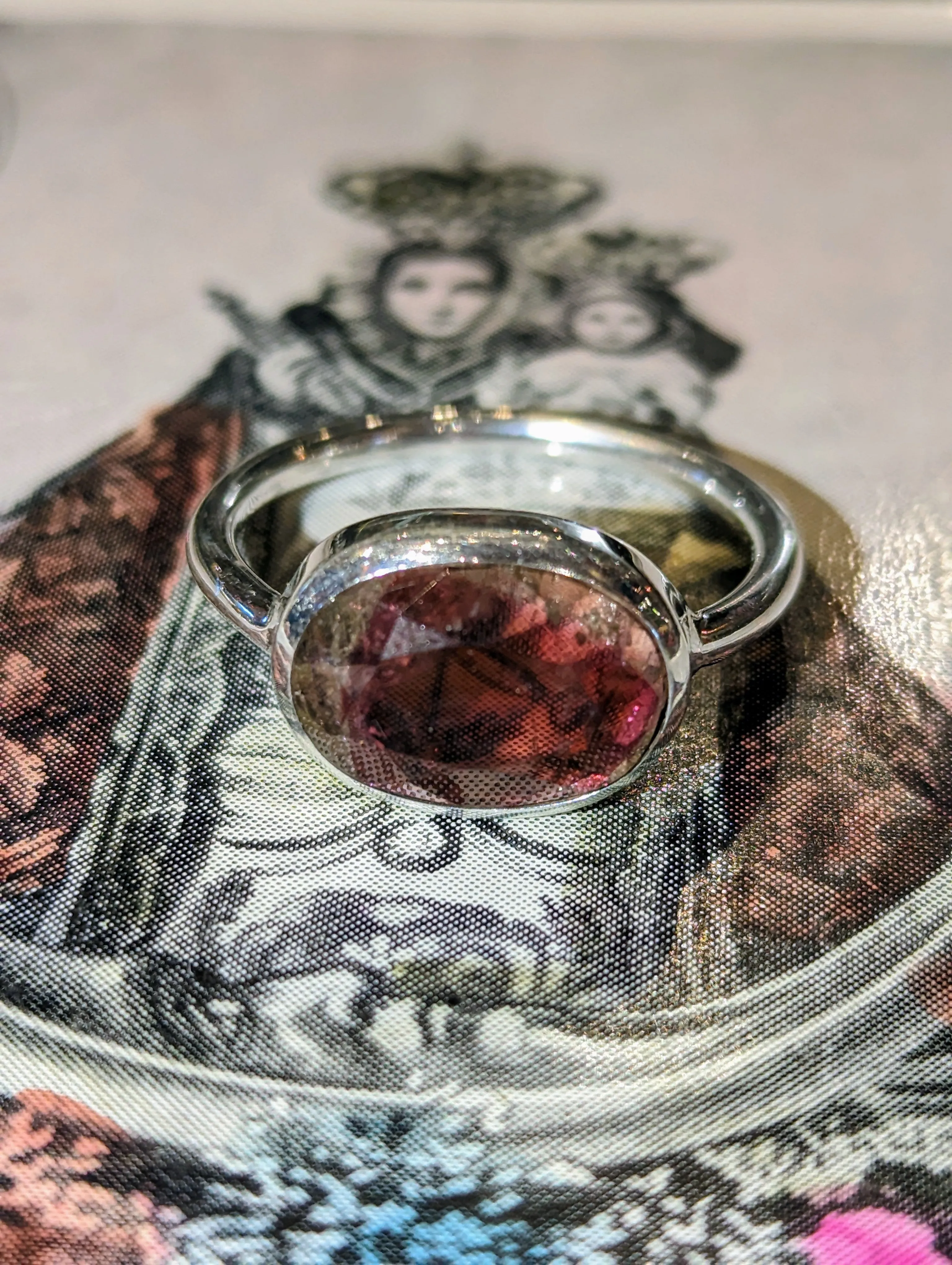 Tourmalines in silver