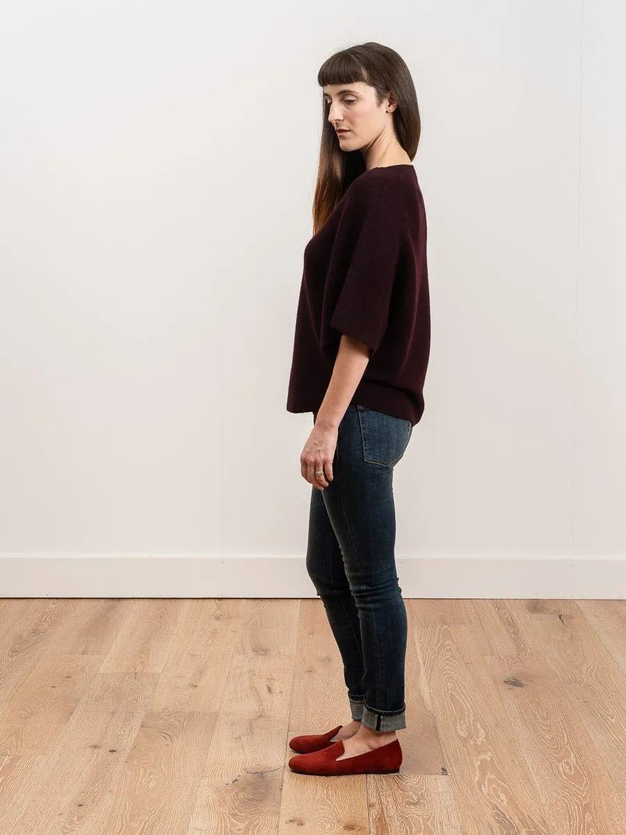 tri-panel pullover - currant