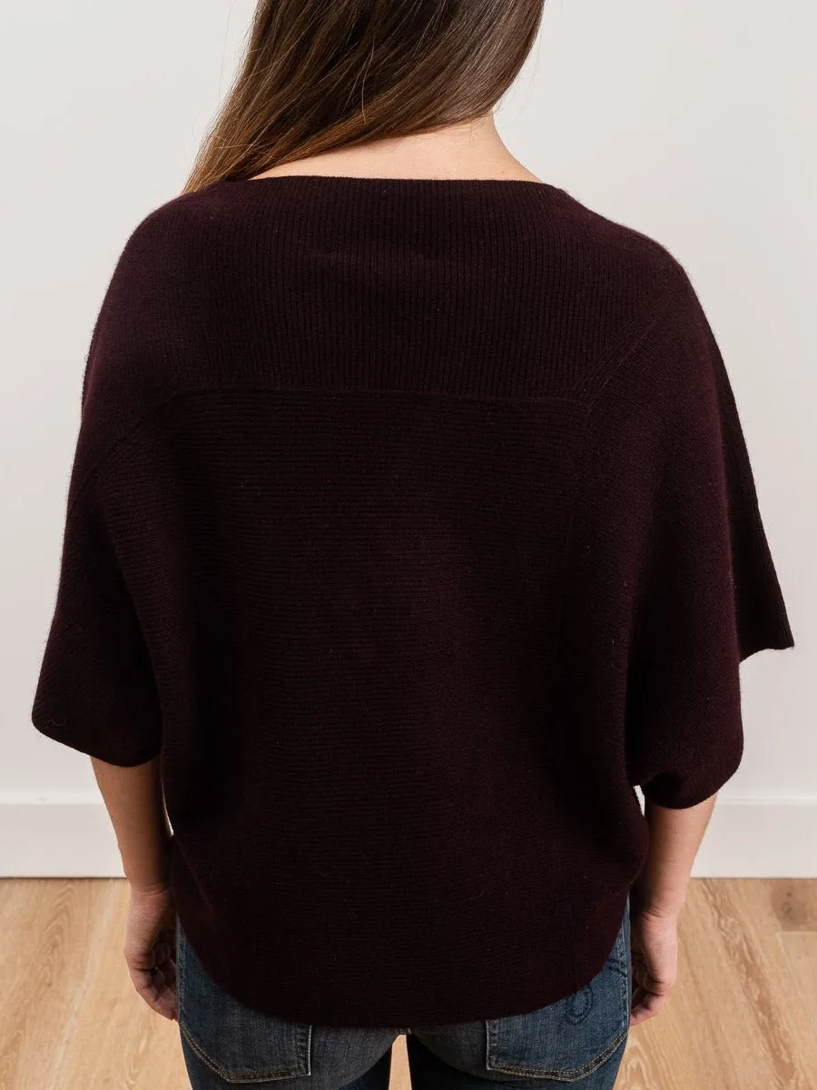 tri-panel pullover - currant
