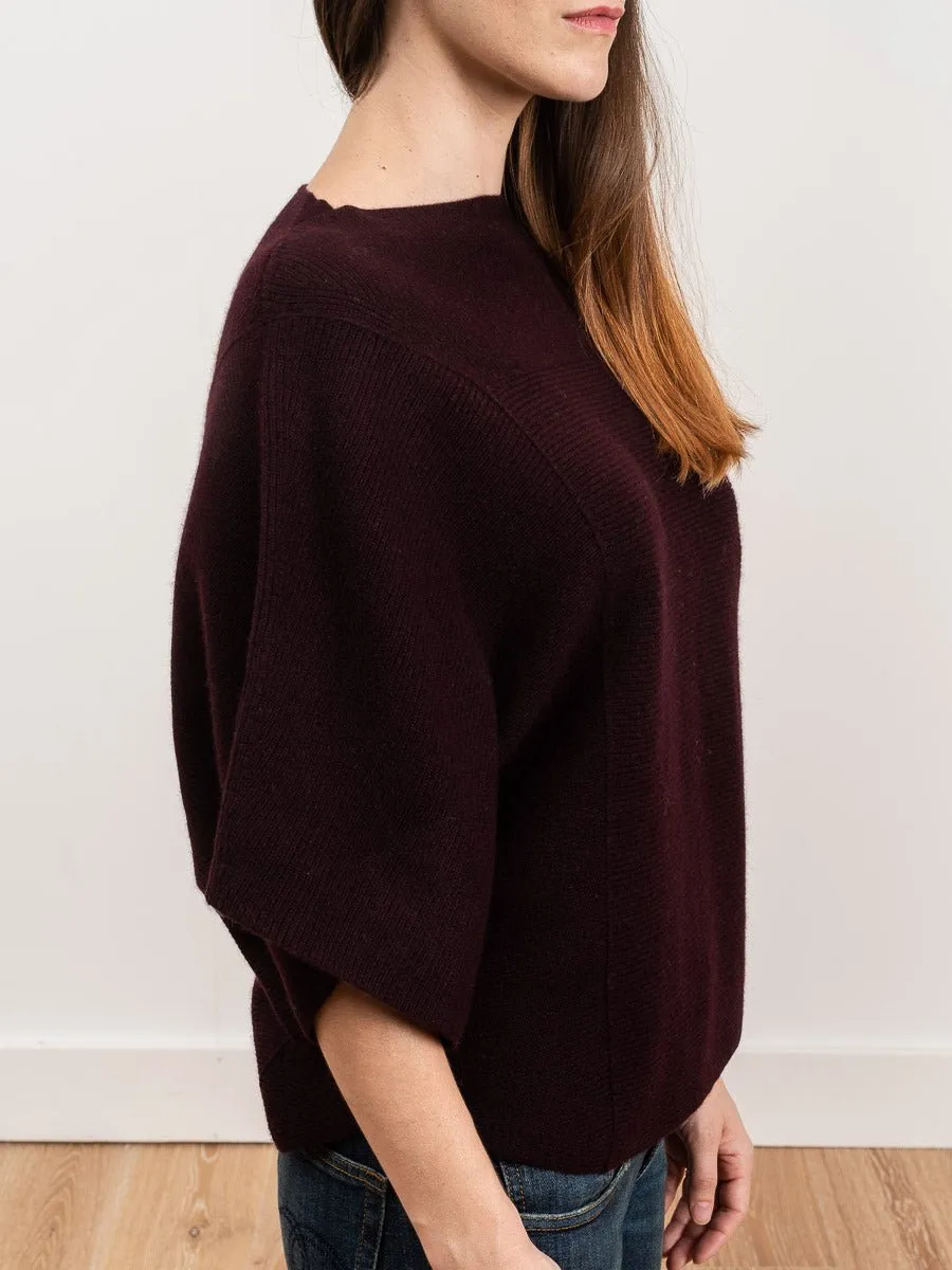 tri-panel pullover - currant