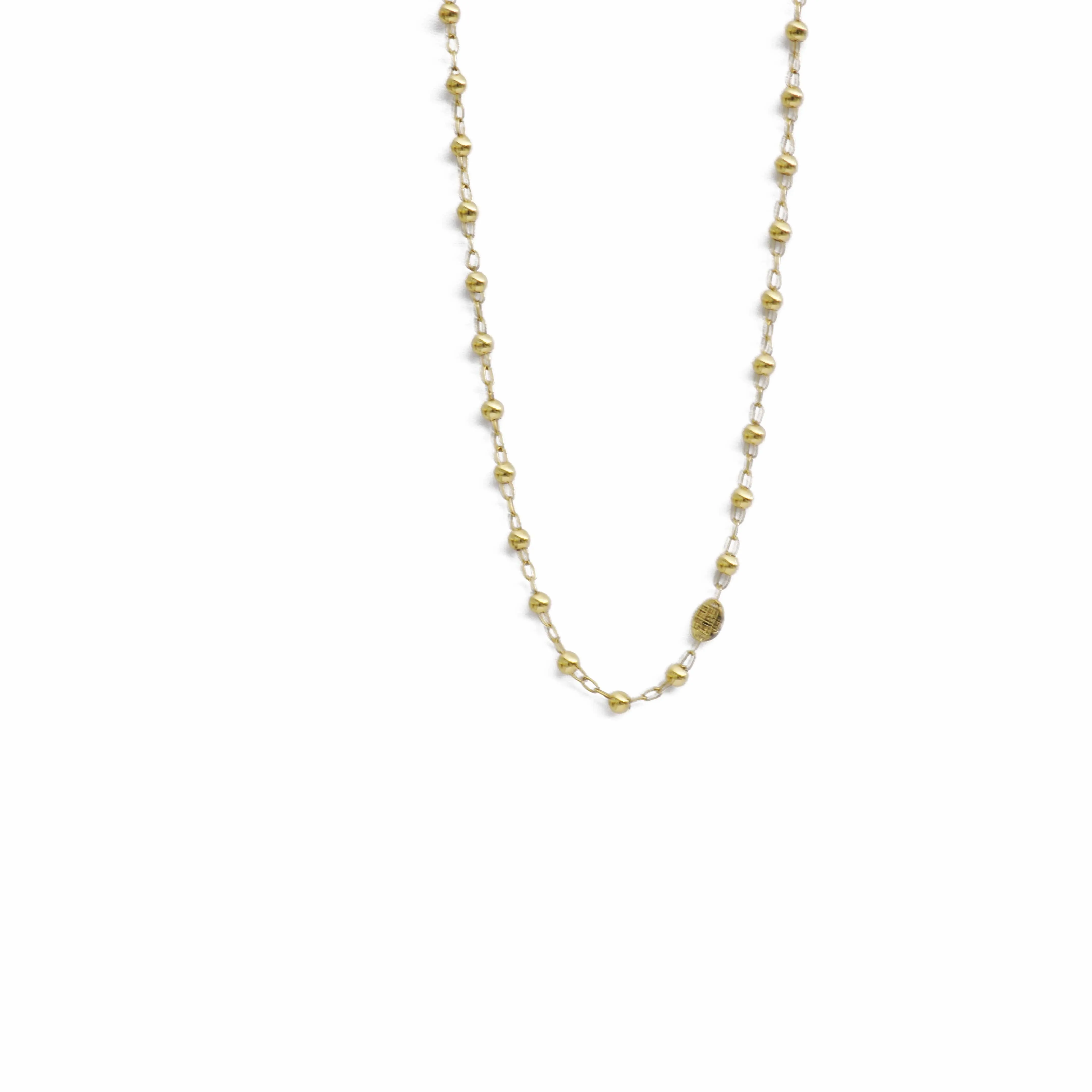 TRI-TAG ROSARY-GOLD NECKLACE