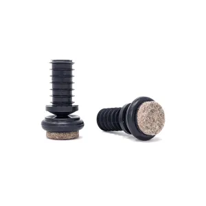 Tube Inserts with Felt Base for Angled Chair Legs with 12mm Inside Diameter (23mm Felt) | Made in Germany | Keay Vital Parts