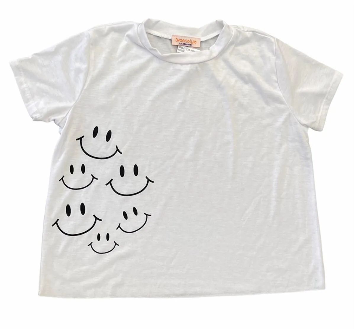 Tweenstyle by Stoopher Smiley Face Boxy Tee