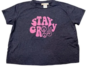 Tweenstyle by Stoopher Stay Groovy Navy S/S Tee