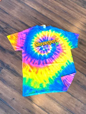 (TYE-Dye)  “NEWshrevePORT Crewneck Tee