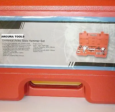 UNIVERSAL AXLE 2.5Kg SLIDING HAMMER,DENT PULLER, GEAR PULLER KIT  - NEW IN CASE.