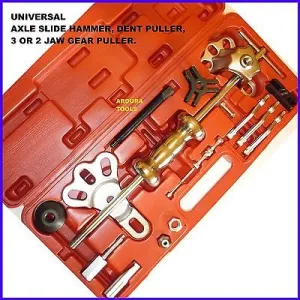 UNIVERSAL AXLE 2.5Kg SLIDING HAMMER,DENT PULLER, GEAR PULLER KIT  - NEW IN CASE.