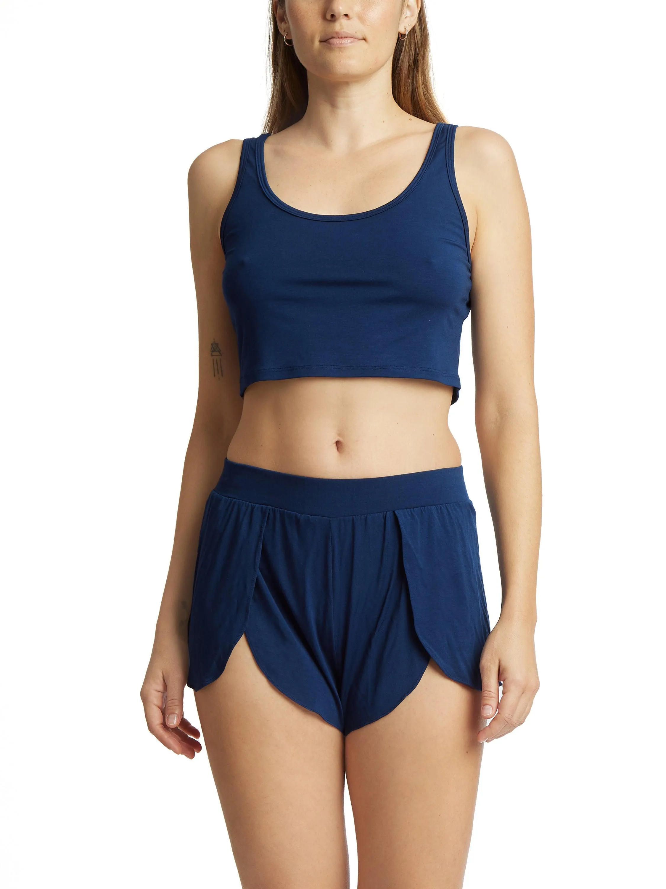 Unwind Cropped Tank Exclusive Hummingbird Blue Sale
