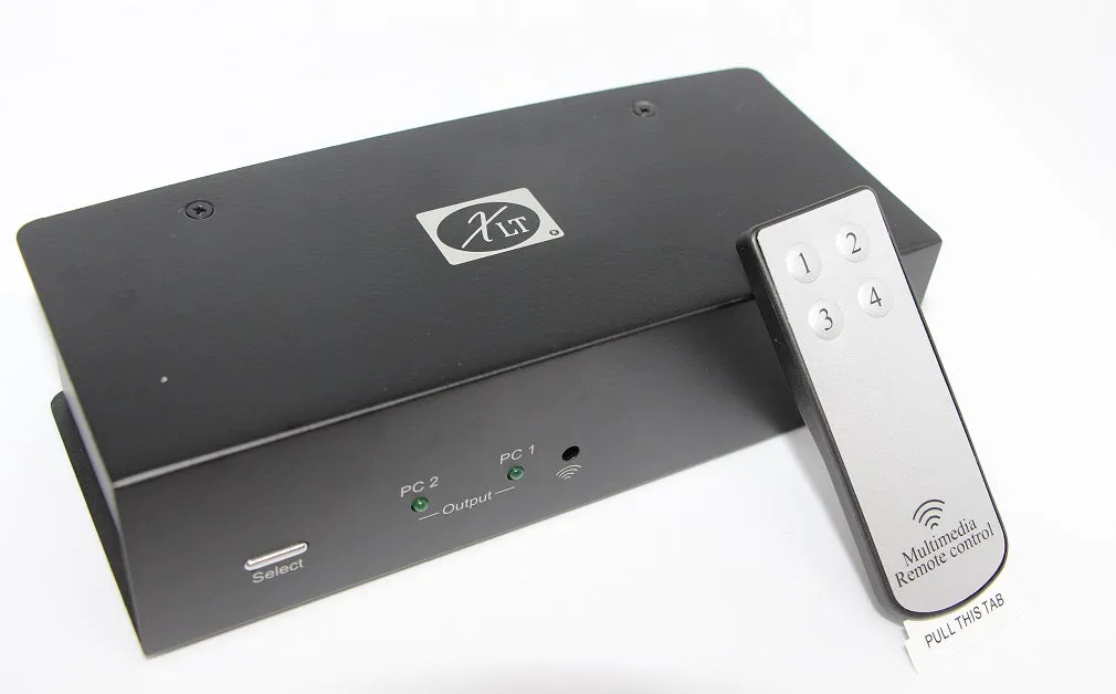 USB KVM Switch with Mic - 2 Port Dual Monitor (XTC224)