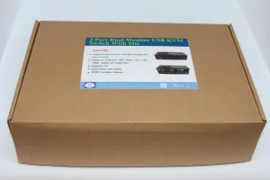 USB KVM Switch with Mic - 2 Port Dual Monitor (XTC224)