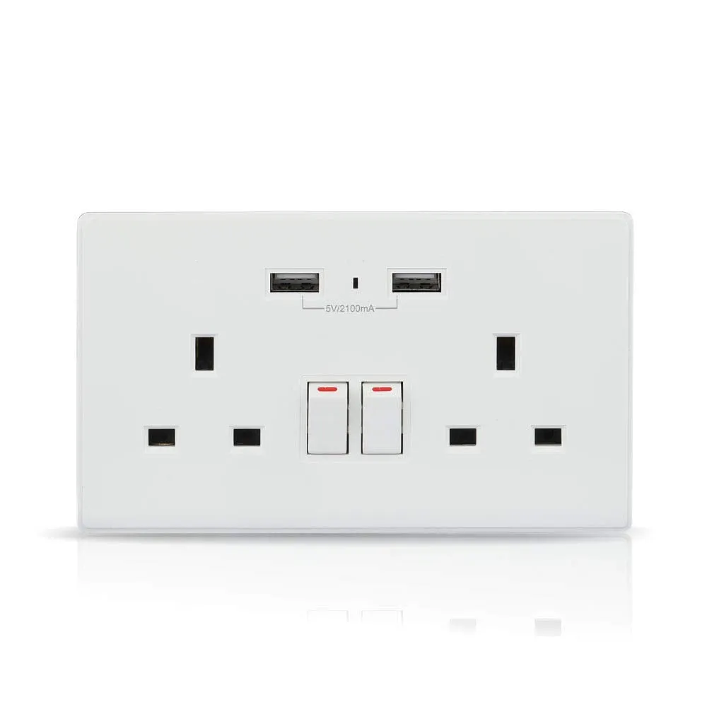 V-TAC VT-5017, WiFi Wall Socket with Amazon Alexa & Google Home White