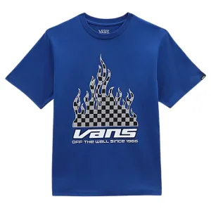 Vans Boys Reflective Check Flame Short Sleeve Tee