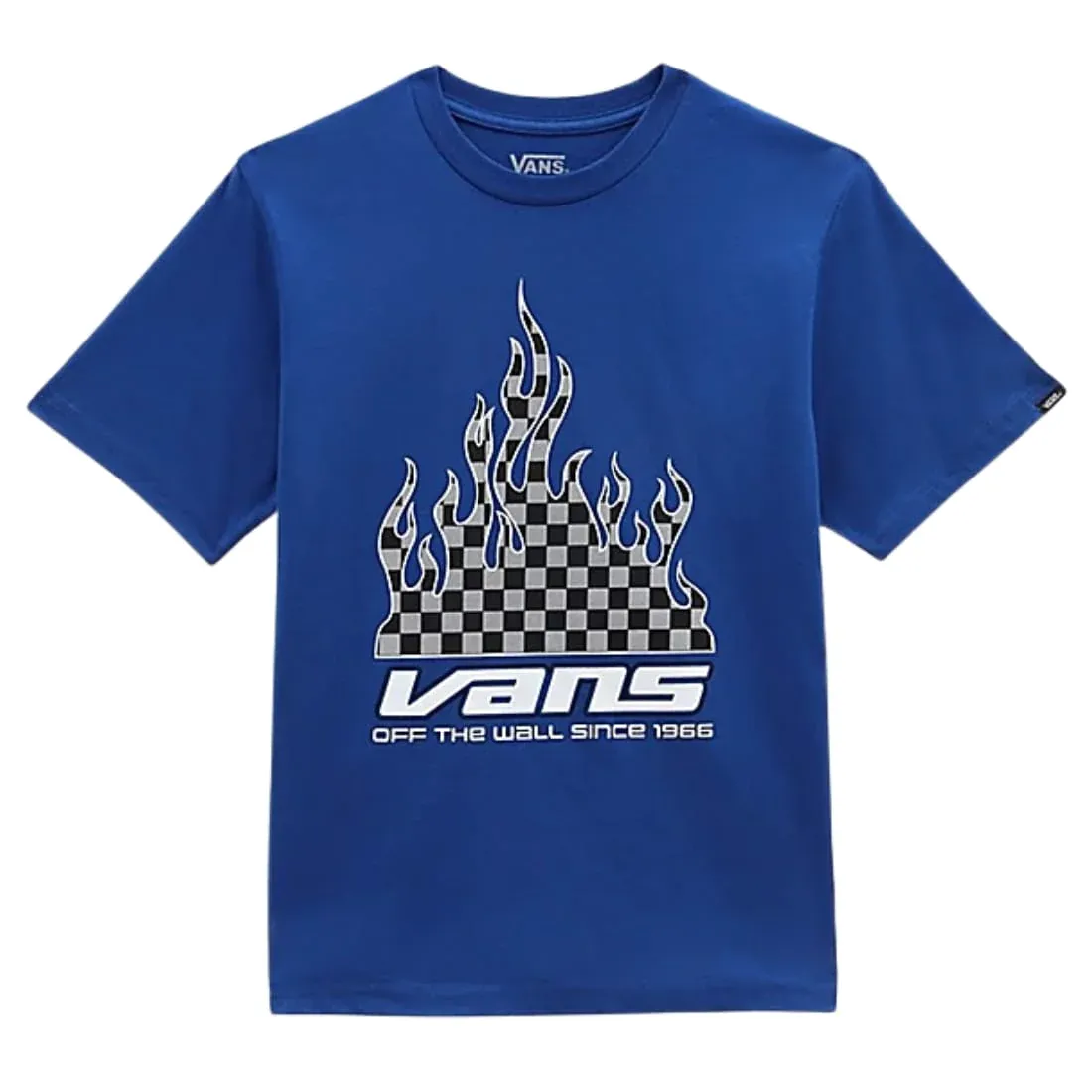 Vans Boys Reflective Check Flame Short Sleeve Tee